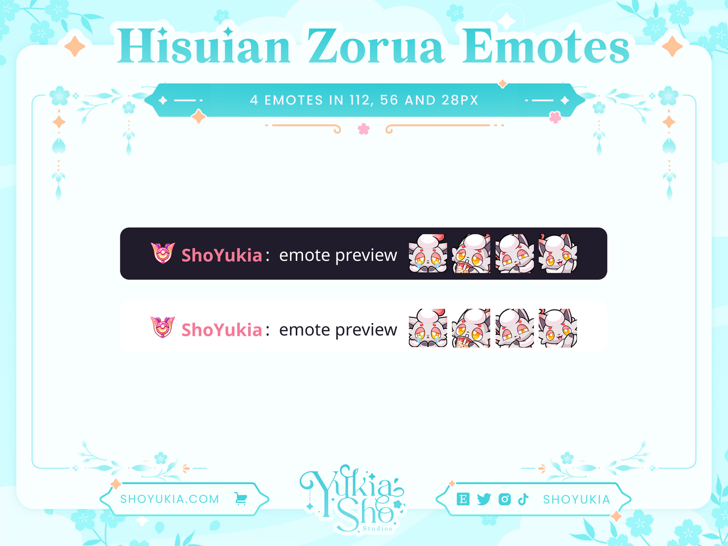 PKMN Hisuian Zoru Emotes - Yukia Sho Studios Ltd.