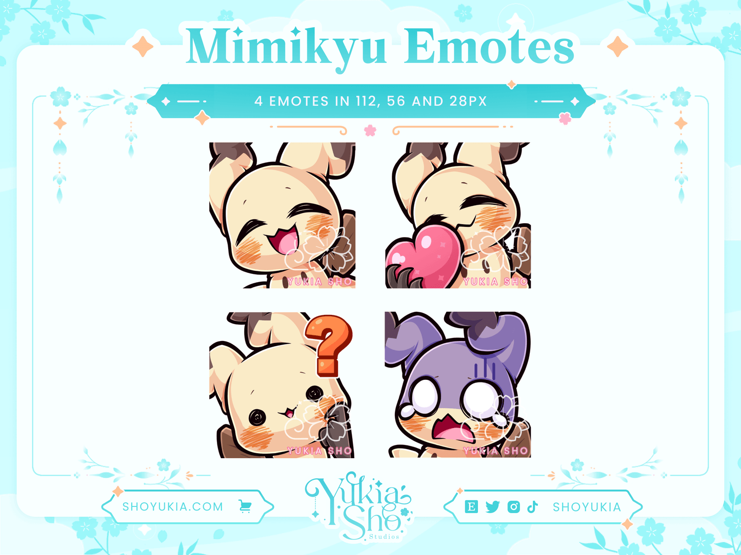 PKMN Mimikyu Emotes - Yukia Sho Studios