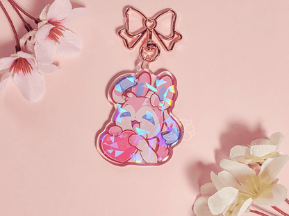 PKMN Sylveon Heart 2.5" Acrylic Keychain Charm - Yukia Sho Studios Ltd.