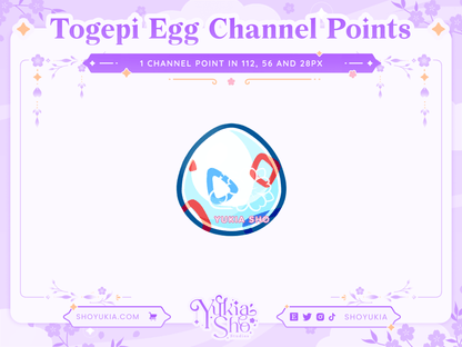 PKMN Togepi Egg Channel Points - Yukia Sho Studios