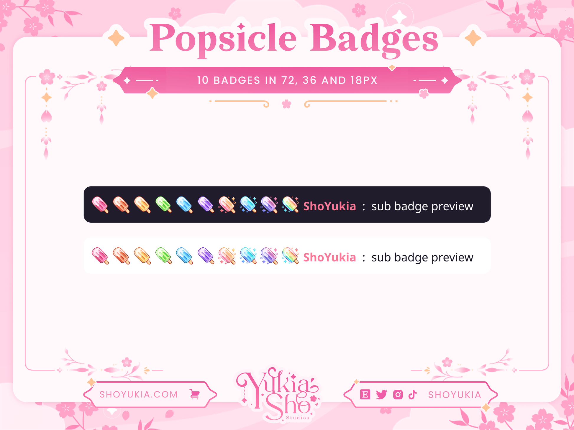 Popsicle Sub Badges - Yukia Sho Studios