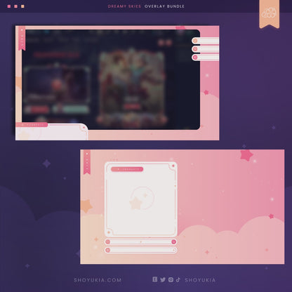 Animated Dreamy Skies (Pink) Overlay Package