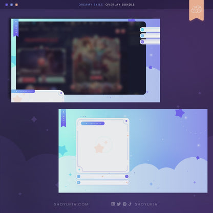 Animated Dreamy Skies (Blue) Overlay Package