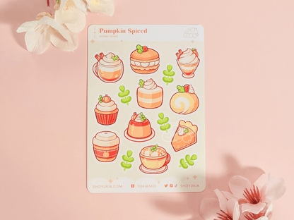 Pumpkin Spiced Mini Sticker Sheet - Yukia Sho Studios