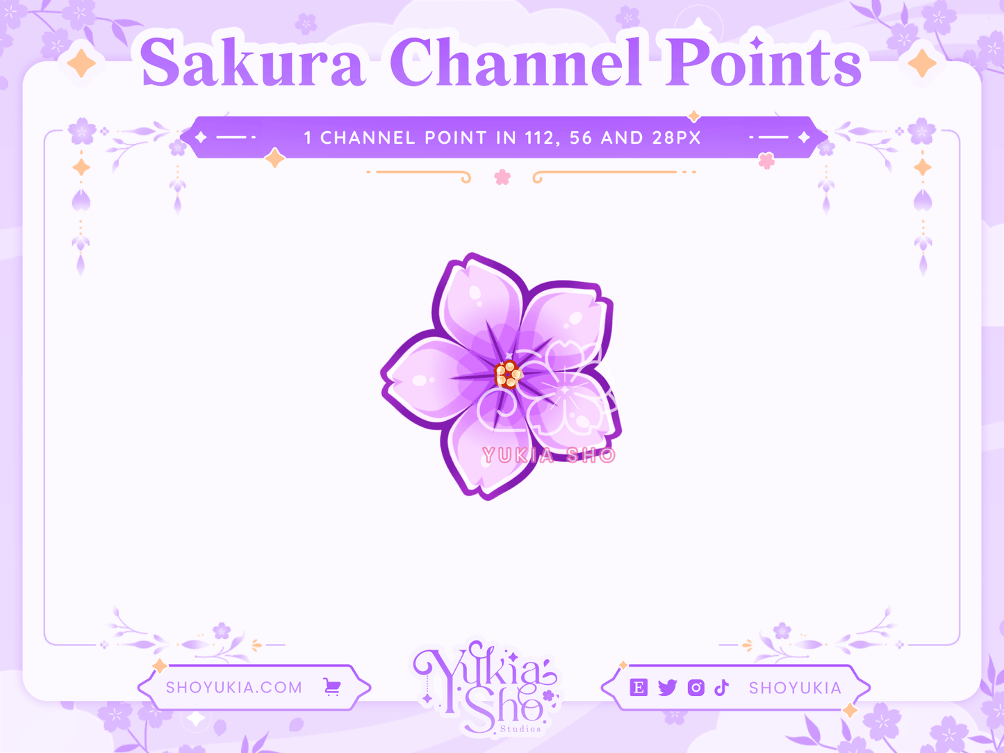 Sakura Flower Channel Points - Yukia Sho Studios