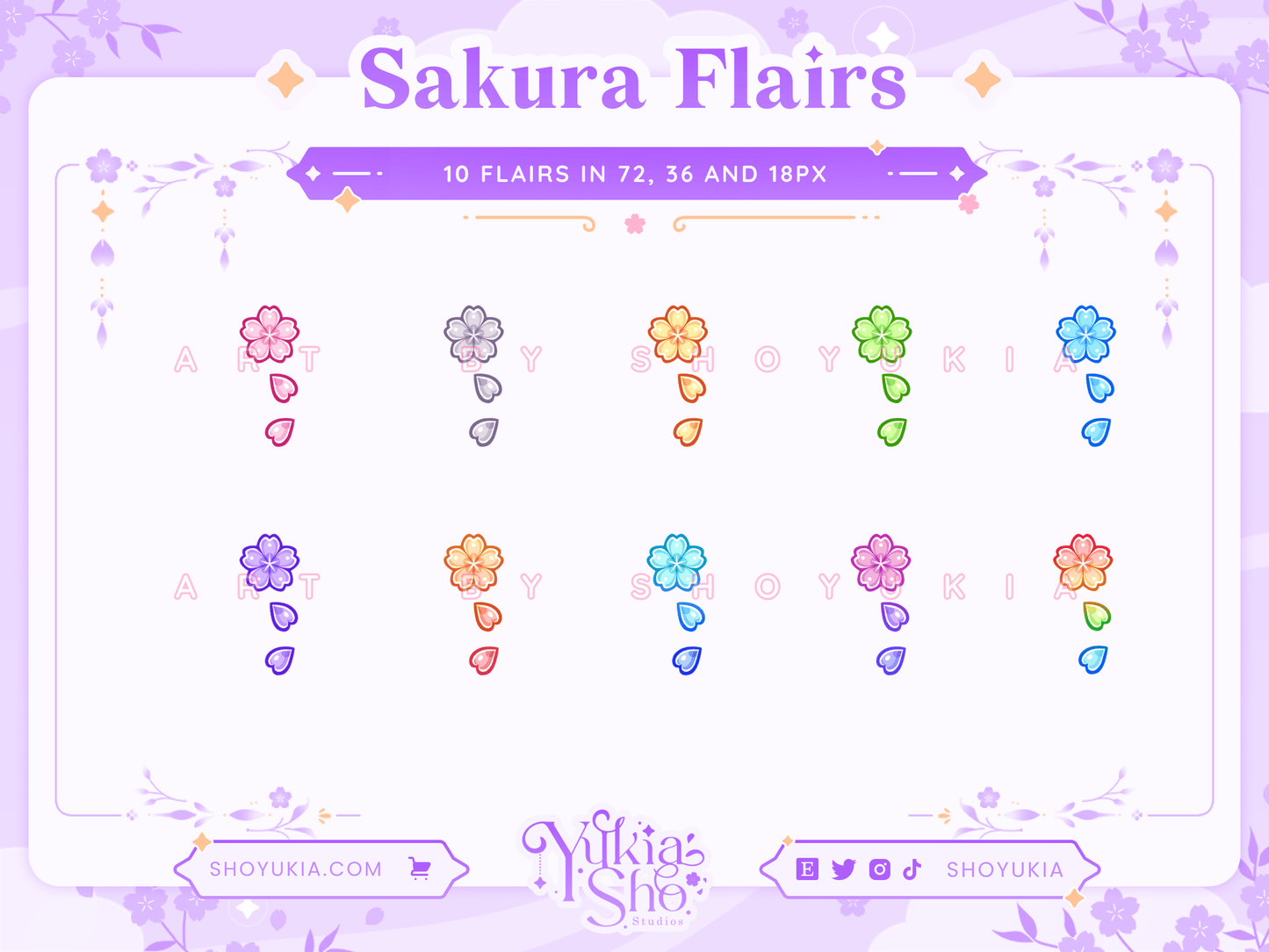 Sakura Twitch Badge Flair - Yukia Sho Studios
