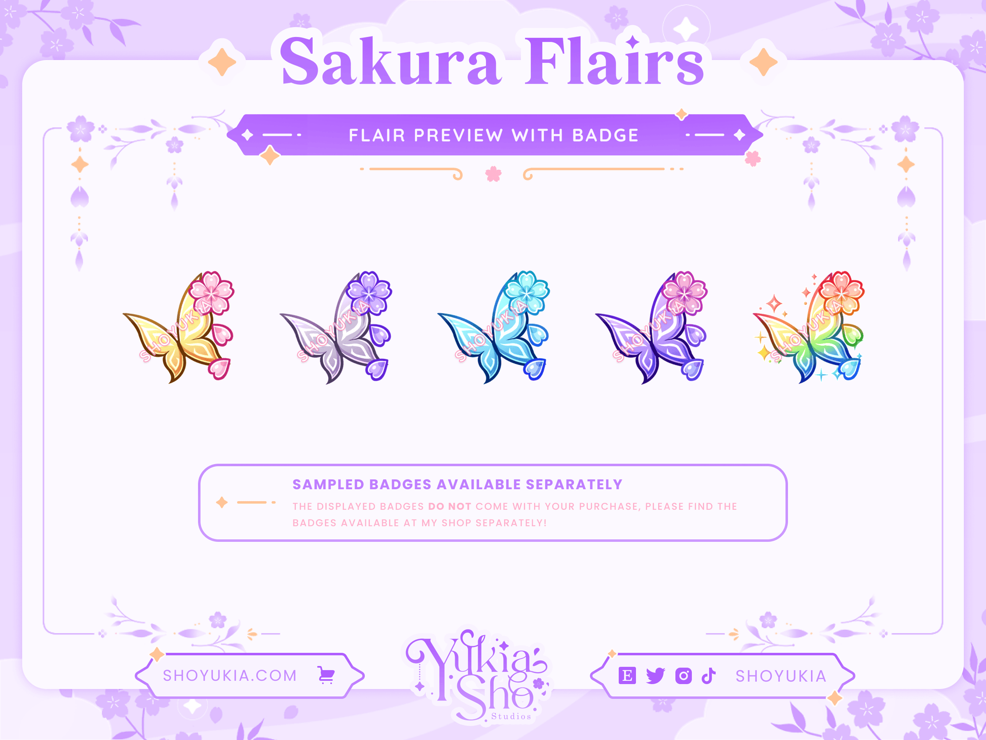 Sakura Twitch Badge Flair - Yukia Sho Studios