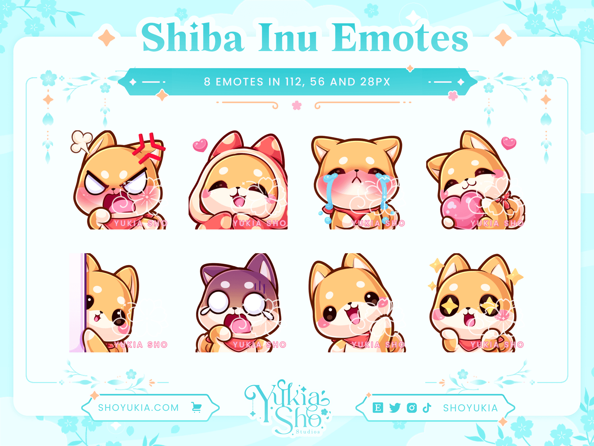 Shiba Inu Emotes - Yukia Sho Studios