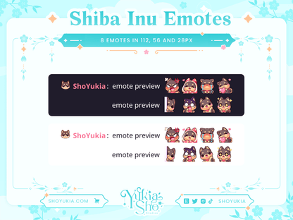 Shiba Inu Emotes - Yukia Sho Studios