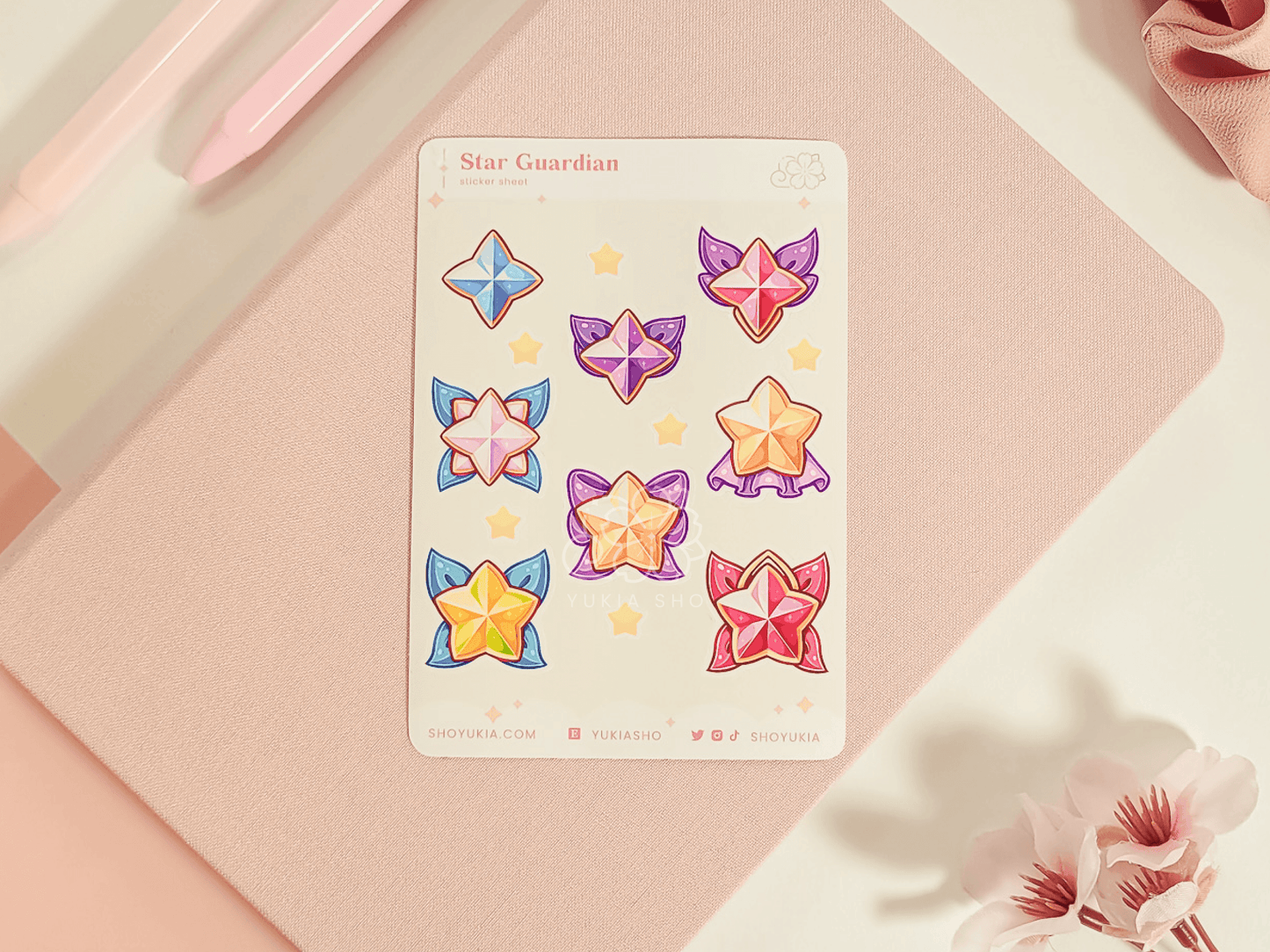 Star Guardian Emblems (Set 1) Mini Sticker Sheet - Yukia Sho Studios Ltd.