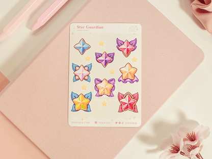 Star Guardian Emblems (Set 1) Mini Sticker Sheet - Yukia Sho Studios Ltd.