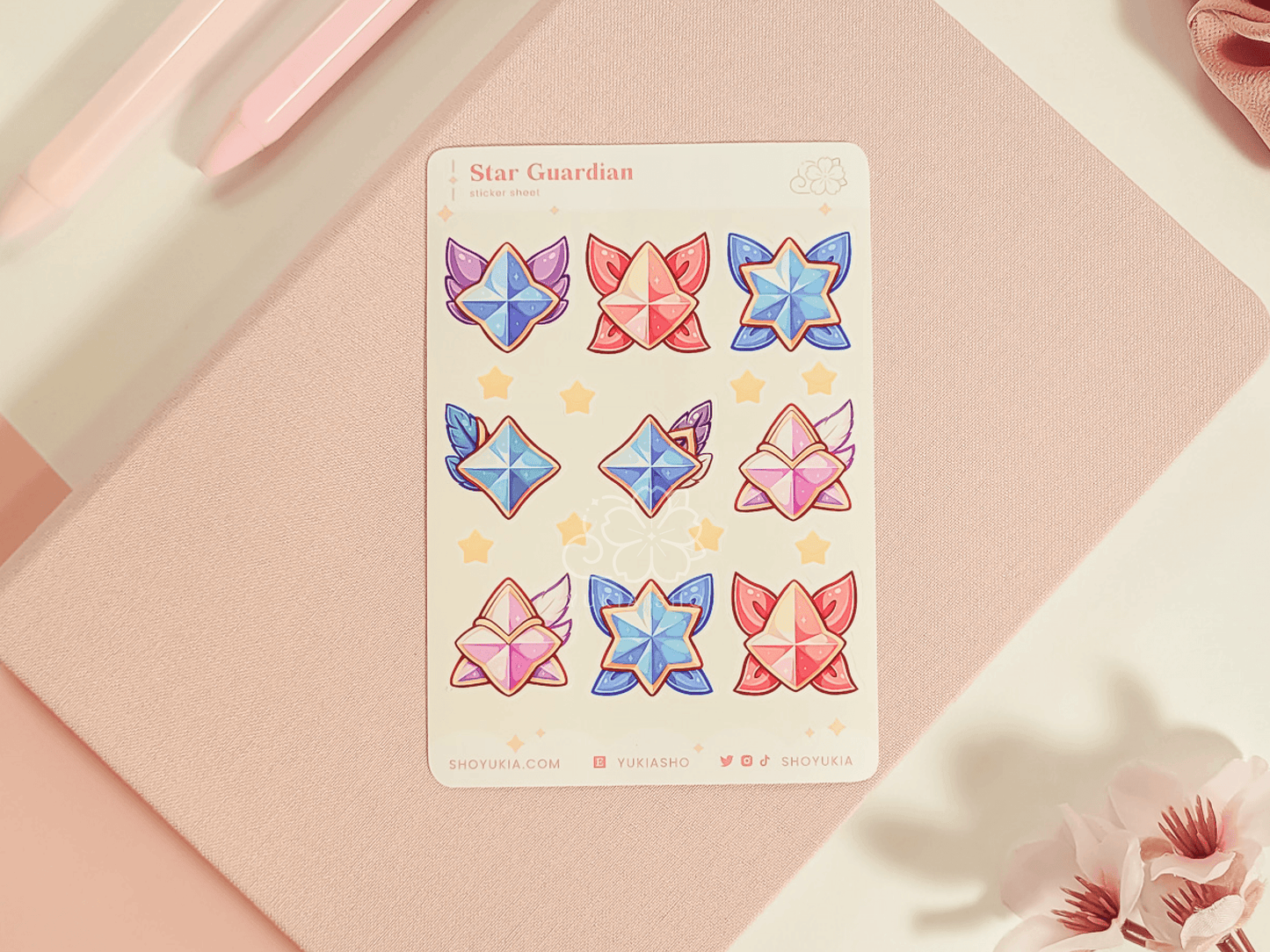 Star Guardian Emblems (Set 4) Mini Sticker Sheet - Yukia Sho Studios Ltd.