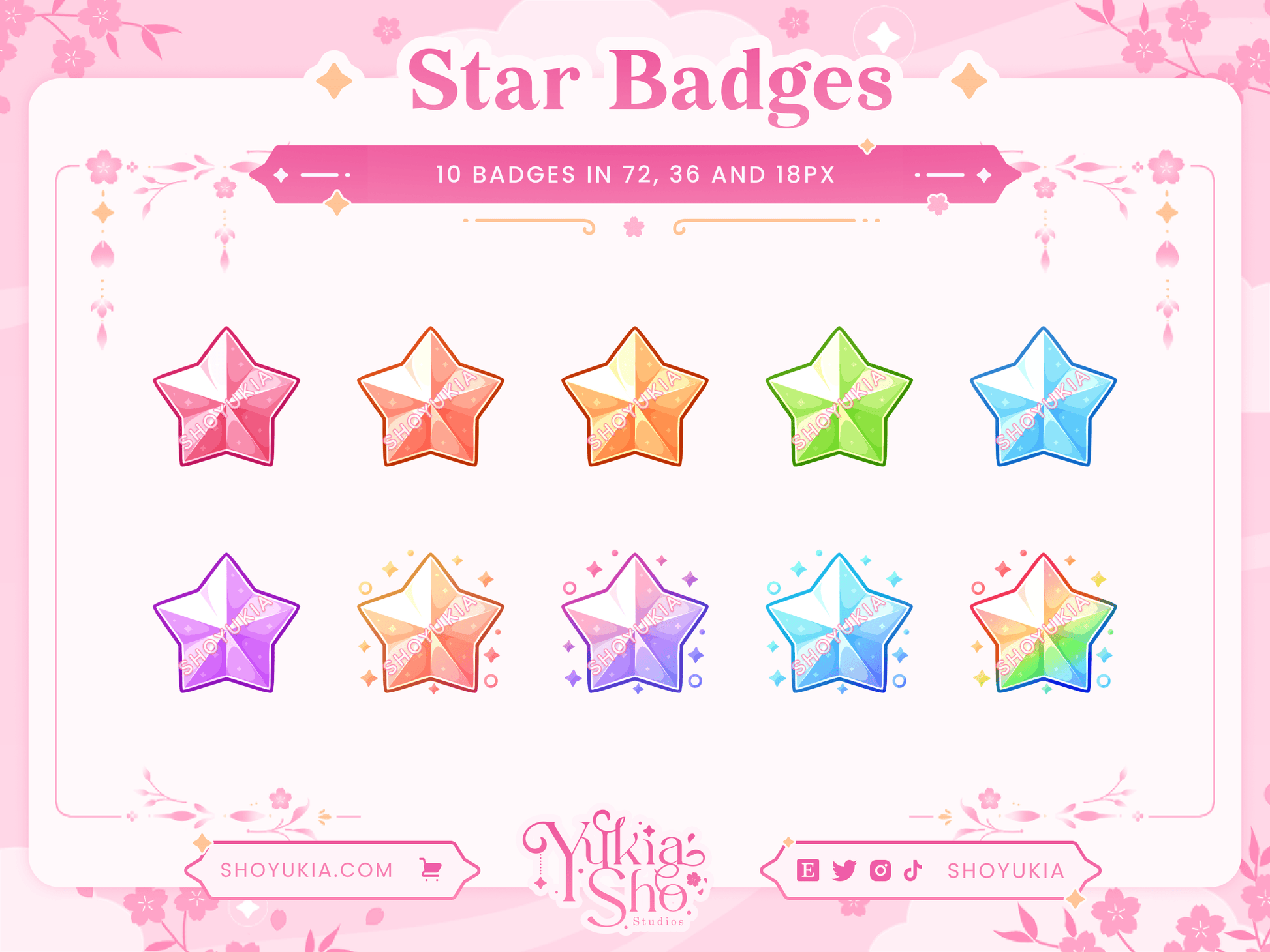 Star Sub Badges - Yukia Sho Studios