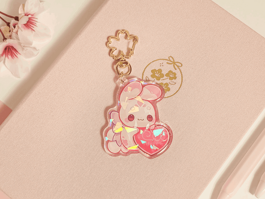 Suzumi Bunny Heart 2.5" Acrylic Keychain Charm - Yukia Sho Studios Ltd.