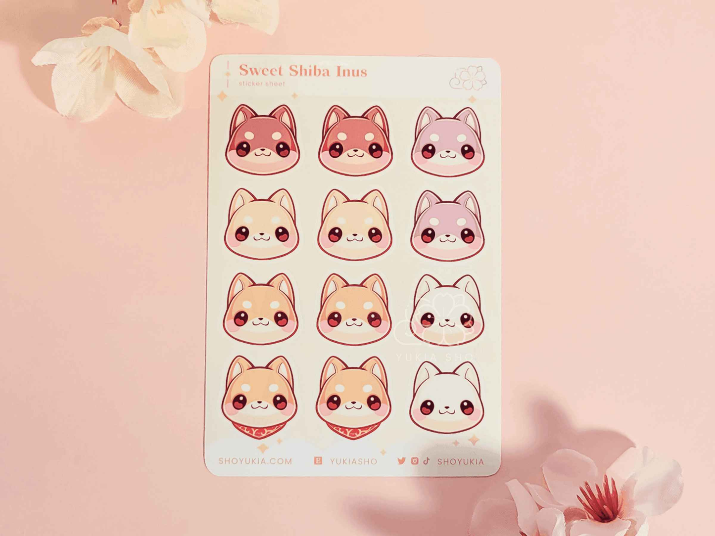 Sweet Shiba Inus Mini Sticker Sheet