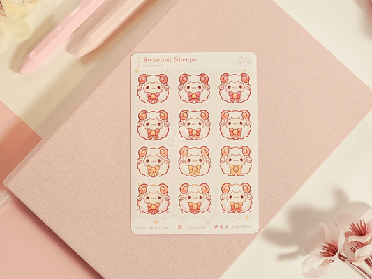 Sweetest Sheep Mini Sticker Sheet - Yukia Sho Studios Ltd.