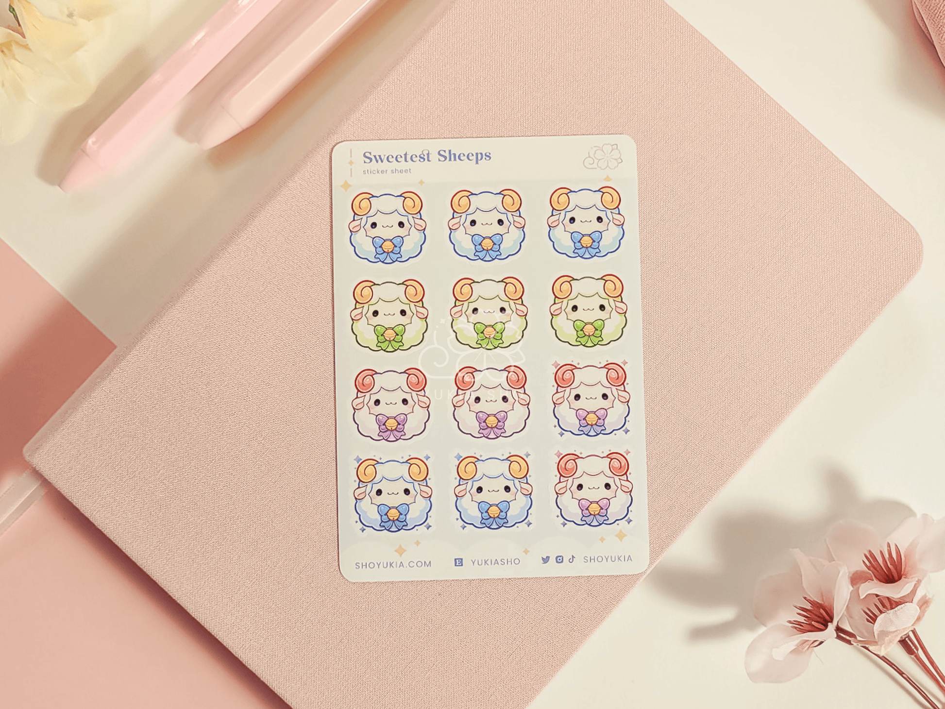 Sweetest Sheep Mini Sticker Sheet - Yukia Sho Studios