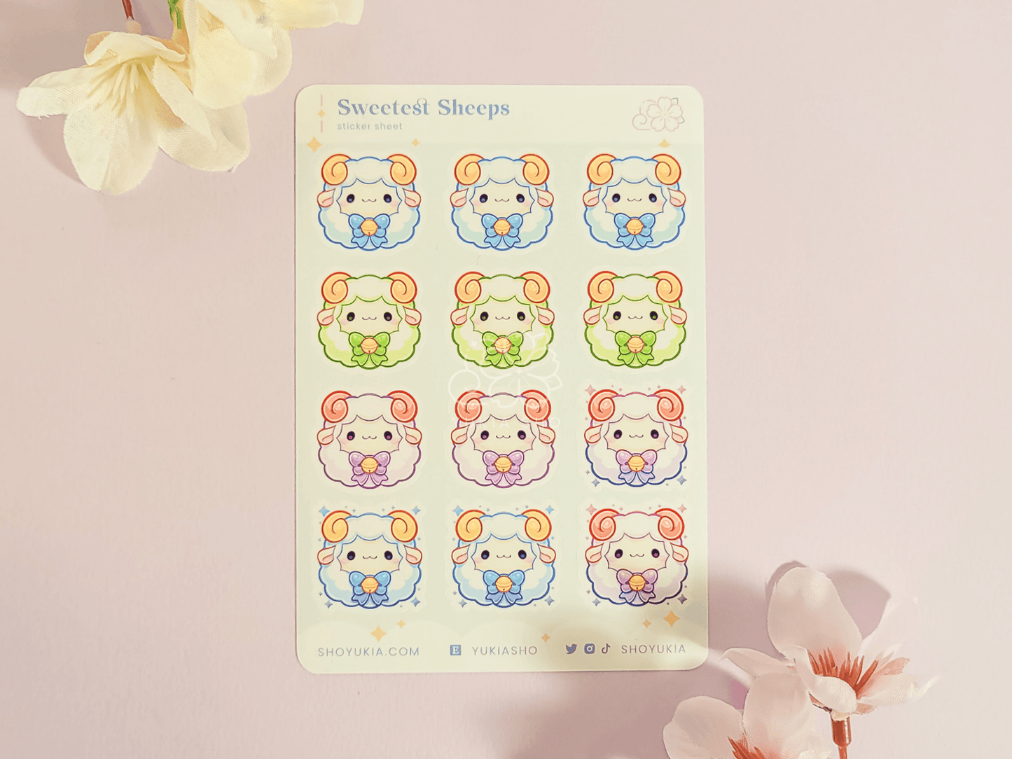 Sweetest Sheep Mini Sticker Sheet - Yukia Sho Studios