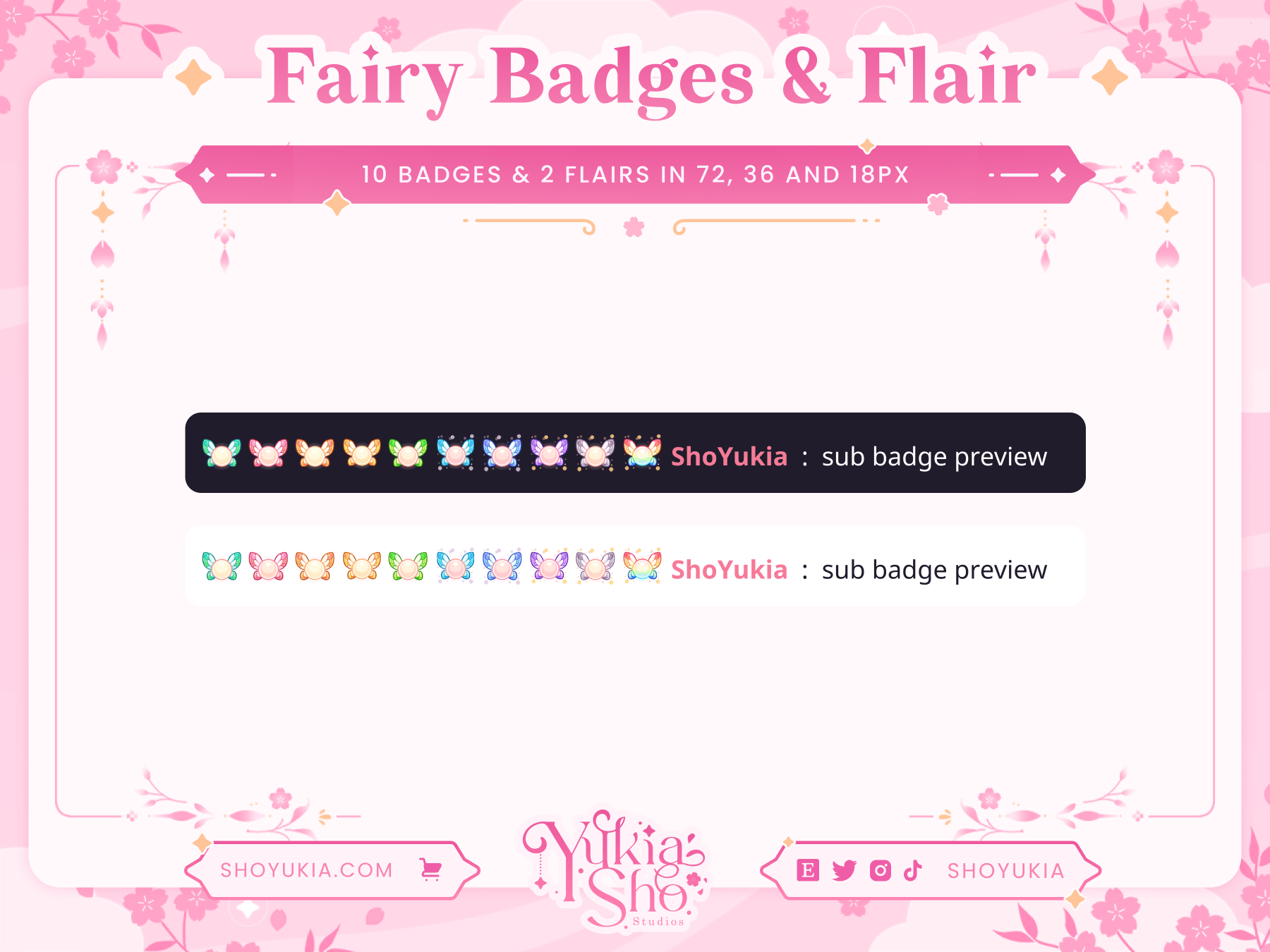 TOTK Fairy Sub Badges & Flair - Yukia Sho Studios