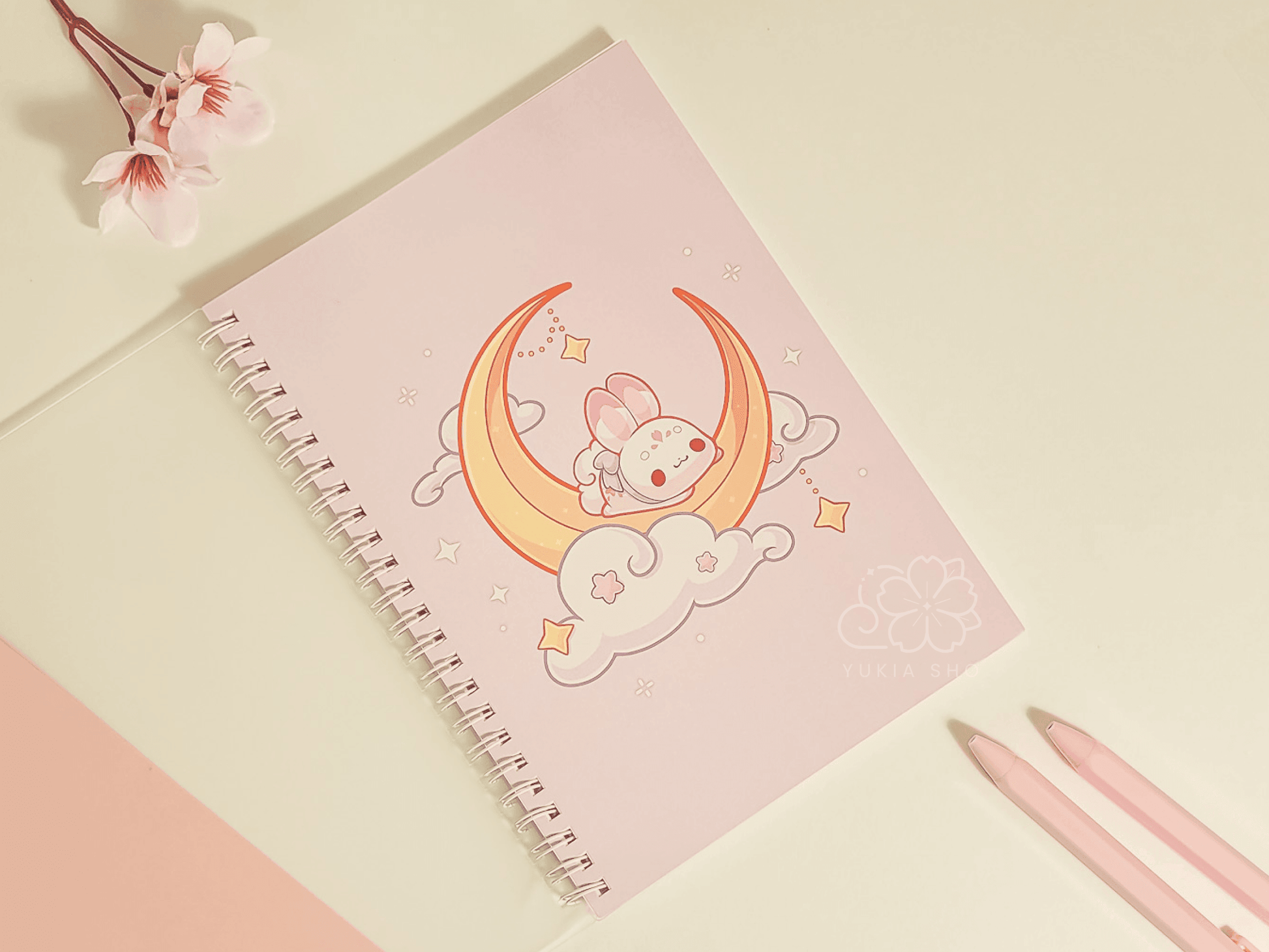 Usagi Moon A5 Reusable Sticker Book - Yukia Sho Studios Ltd.