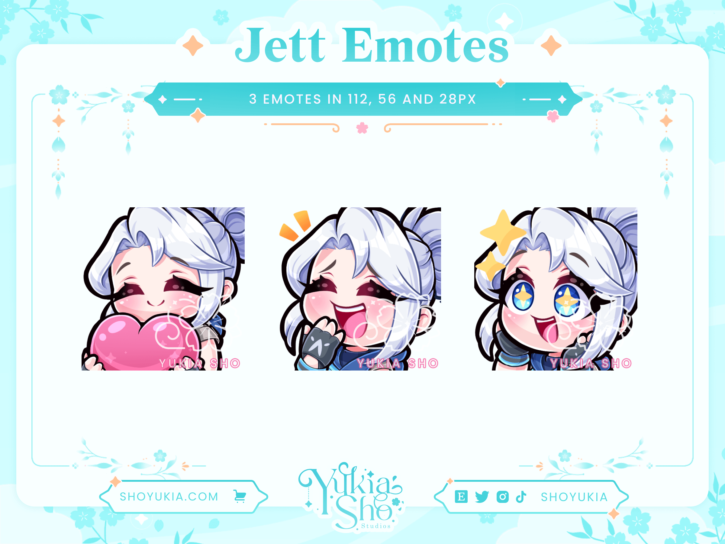 Valorant Jett Twitch Emotes – Yukia Sho Studios Ltd.