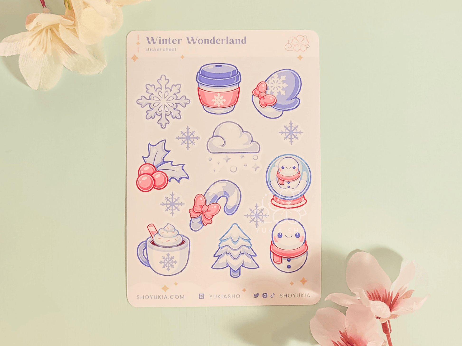 Winter Wonderland Mini Sticker Sheet - Yukia Sho Studios Ltd.