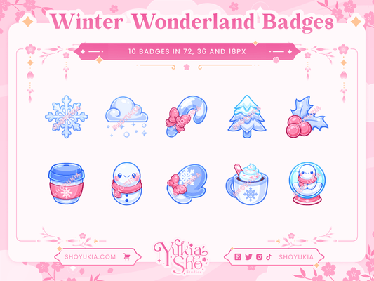 Winter Wonderland Sub Badges - Yukia Sho Studios