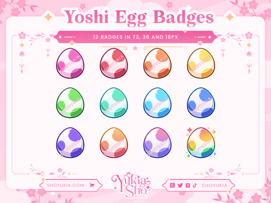 Yoshi Egg Sub Badges - Yukia Sho Studios