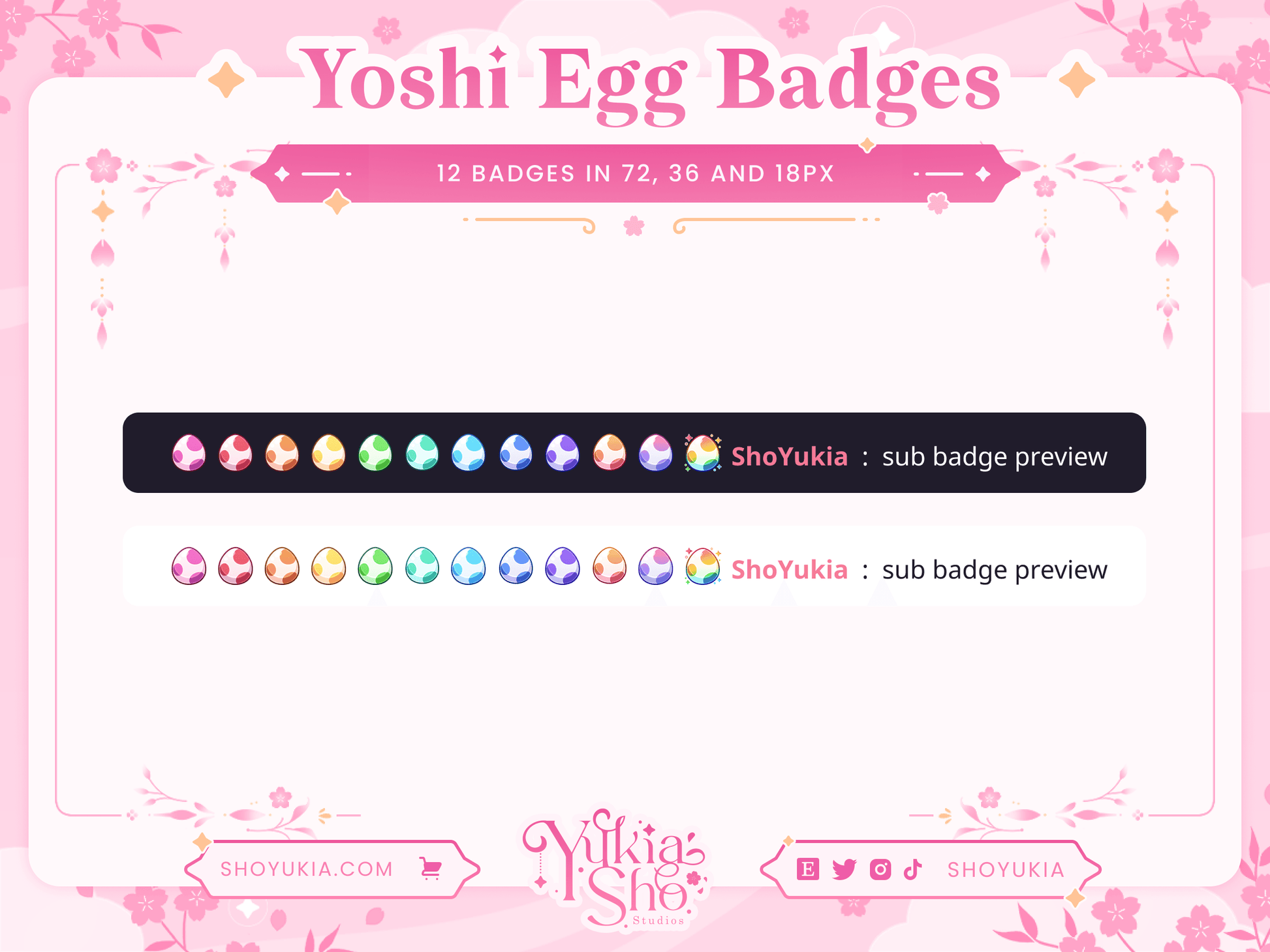 Yoshi Egg Sub Badges - Yukia Sho Studios